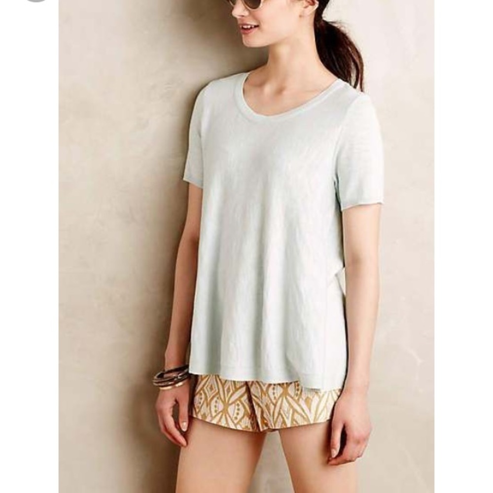 Anthropologie Moth Spacedye Swing Sweater Top In Pale Blue
